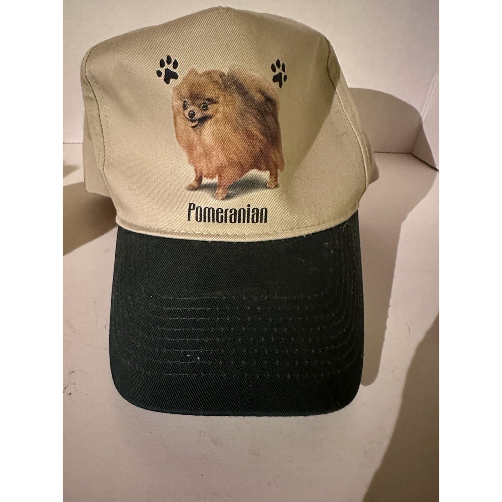 Pomeranian Dog Breed SnapBack Hat Baseball Cap Tan LN